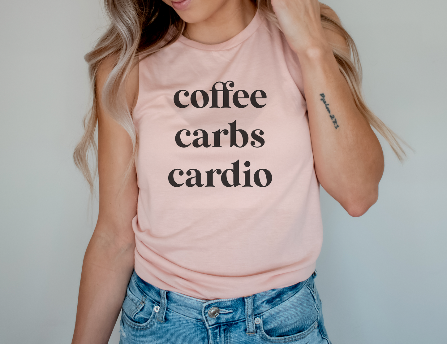 Coffee Carbs Cardio Muscle Tank