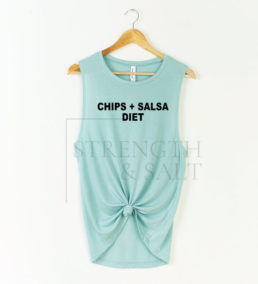 Chips + Salsa Diet Muscle Tank