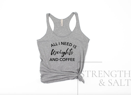 Weights and Coffee Racerback Tank