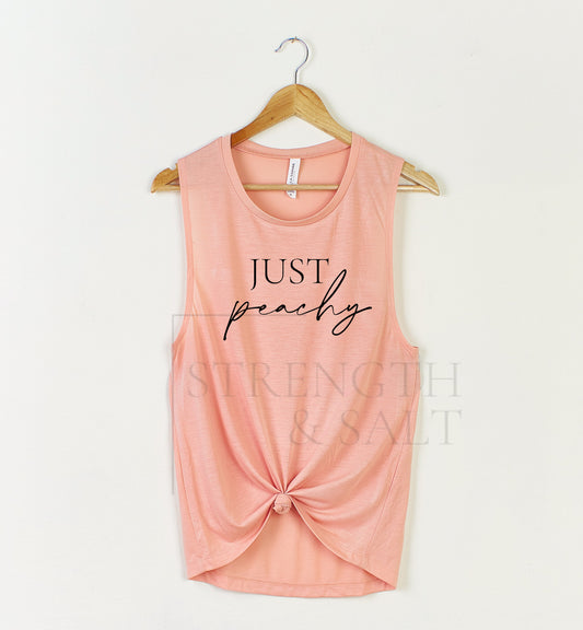 Just Peachy Muscle Tank